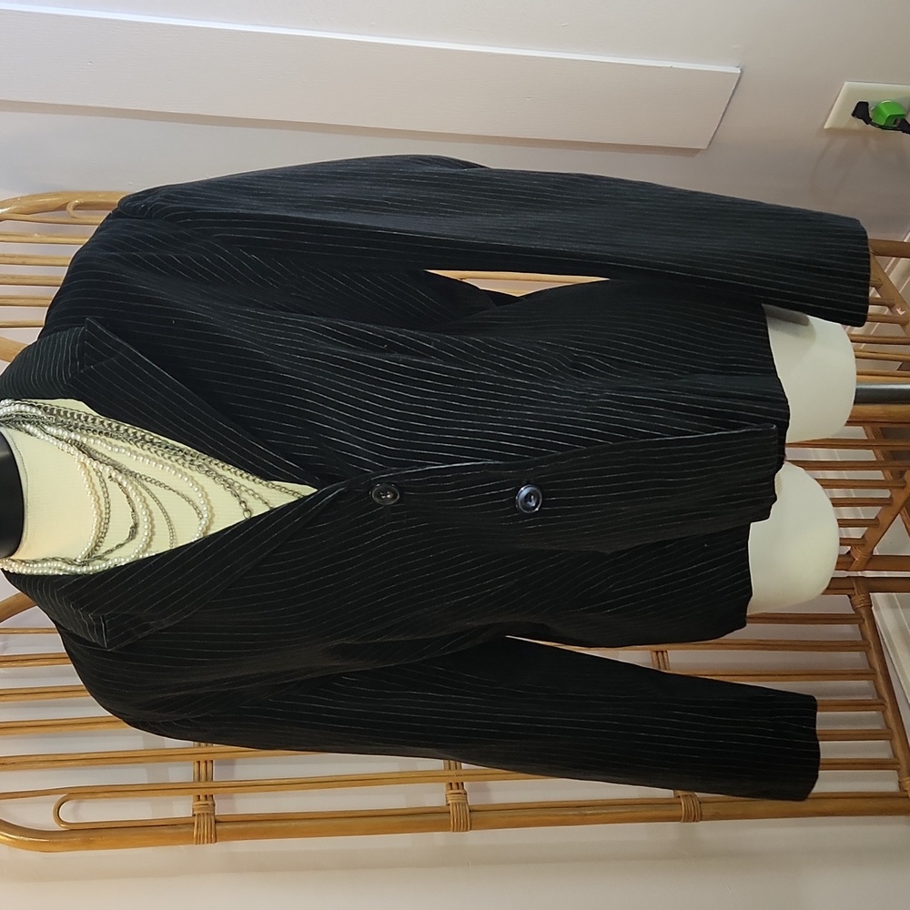 Dress Barn velvety pinstripe blazer size XL